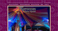 Desktop Screenshot of moroccanpartyrental.com